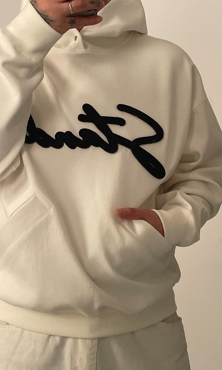 수피마(고급면) 스탠패치 오버핏 후드웨어 4color