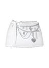 RIBBON STRING BELT REVERSIBLE SKIRT WHITE