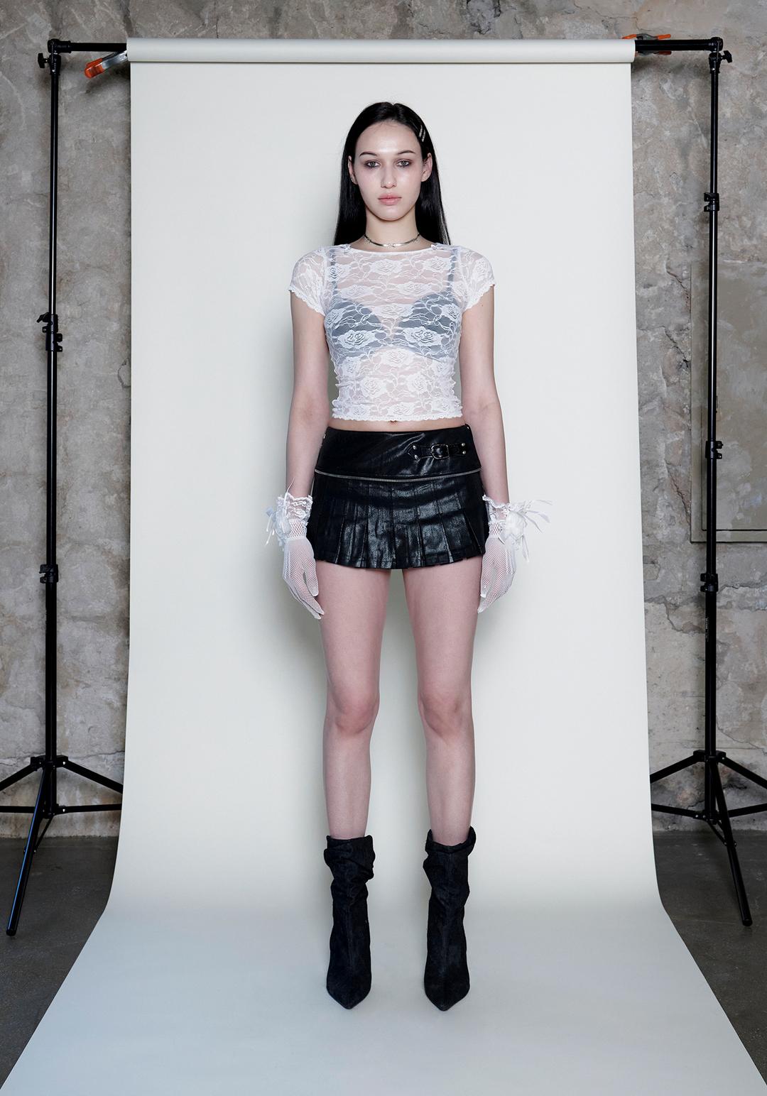 [pre-order] Punk Rock Pleats Mini Skirt [Black] *3/26 출고