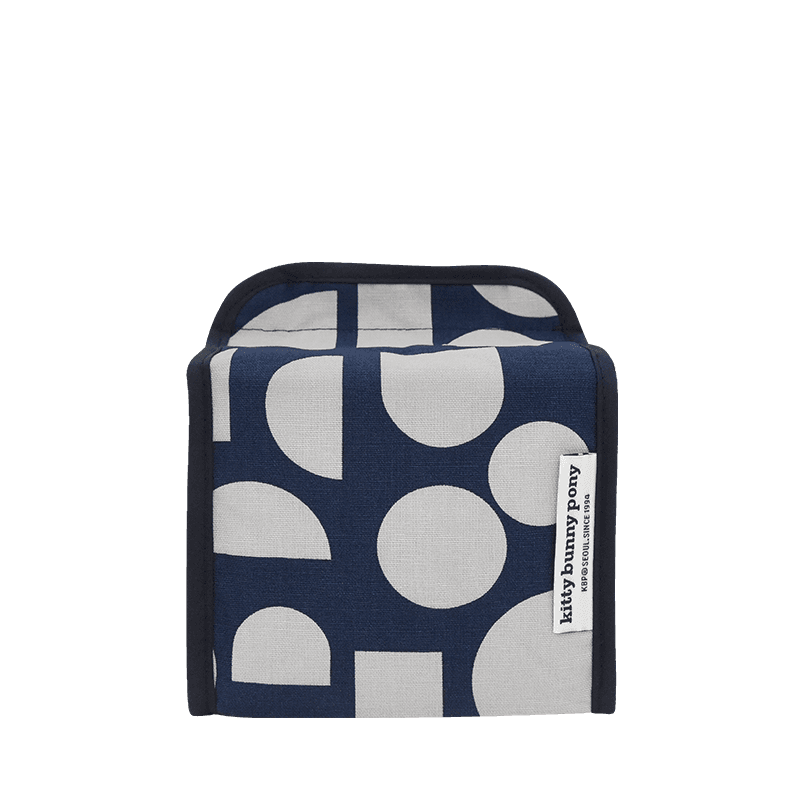 Weimar Navy Half Tissuebox Cover 바이마르 네이비 하프 티슈 커버