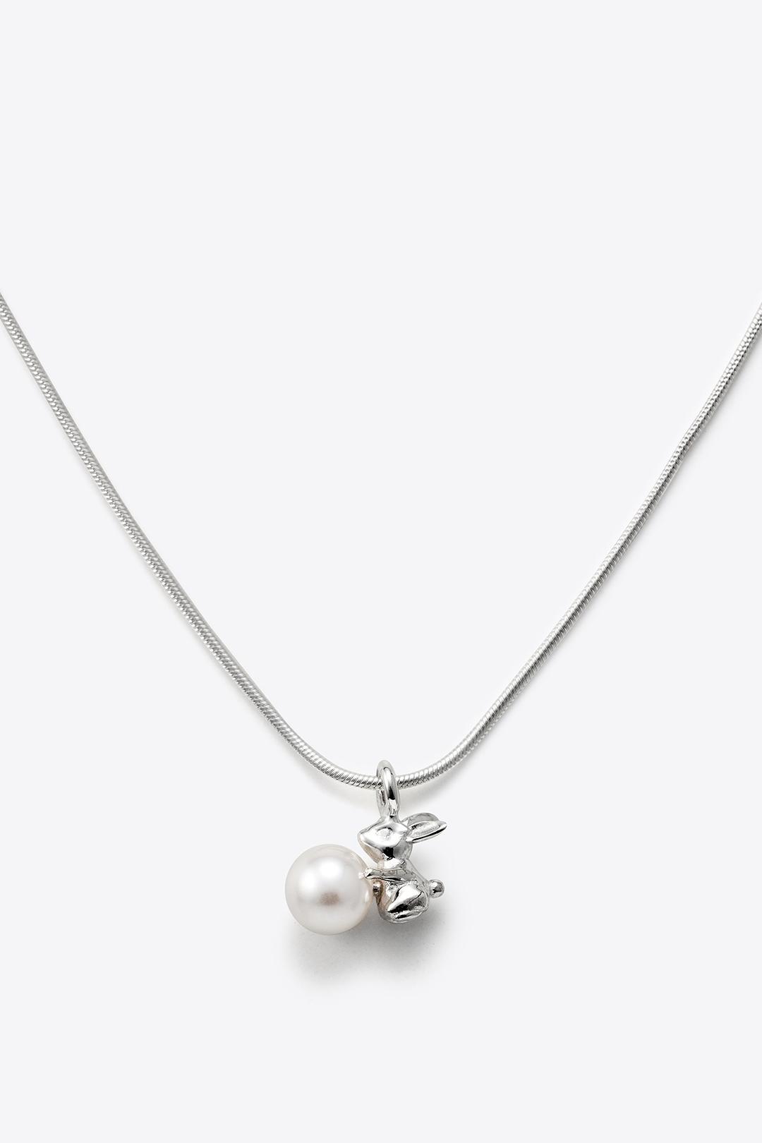 Rabbit Holding The Moon Necklace