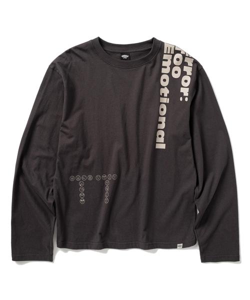 이모셔널 TT 긴팔 티셔츠 - 차콜