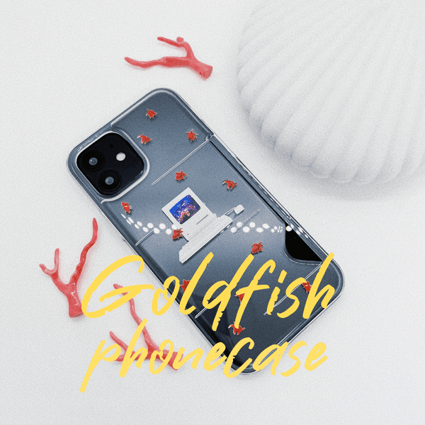 금붕어 레트로 컴퓨터 어항 폰케이스