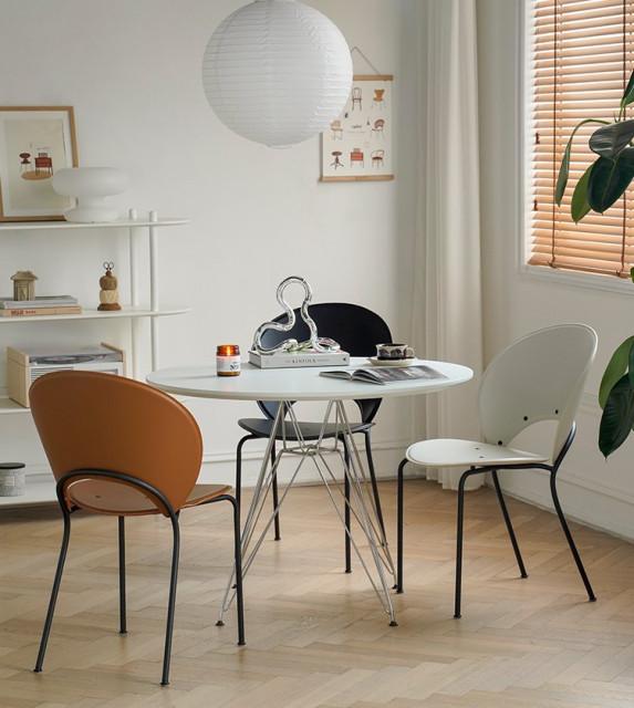 레더 선체어 가죽 식탁의자 레스토랑 다이닝체어 카페의자 태양의자 Leather Sun Chair 3colors