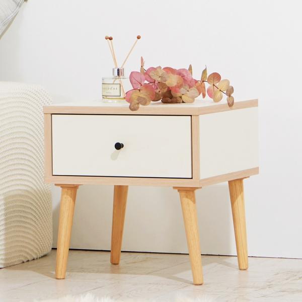 우디 낮은협탁 미니 작은 침대옆선반