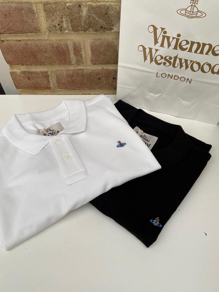 [재고확보/세금포함] 비비안웨스트우드 클래식 자수 오알비 반팔 폴로 2색상  26010025-21681