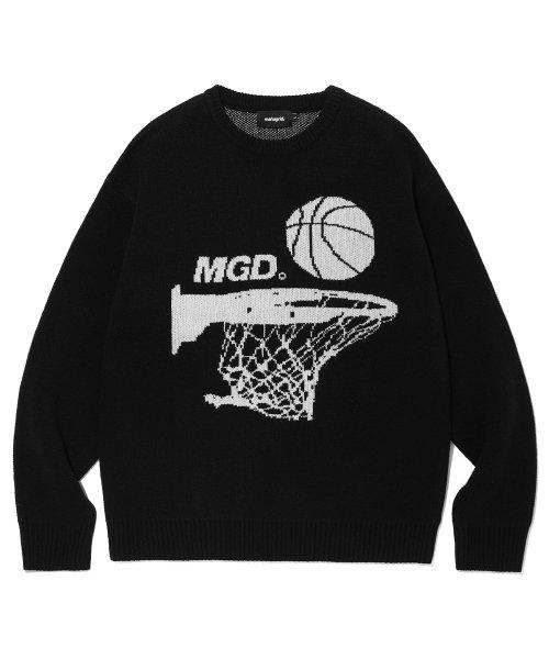 MGD BASKET KNIT SWEATER BLACK(MG2CFMK622A)