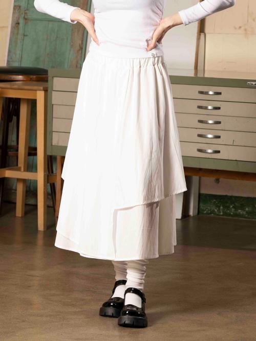 언발 플레어 스커트 [화이트]