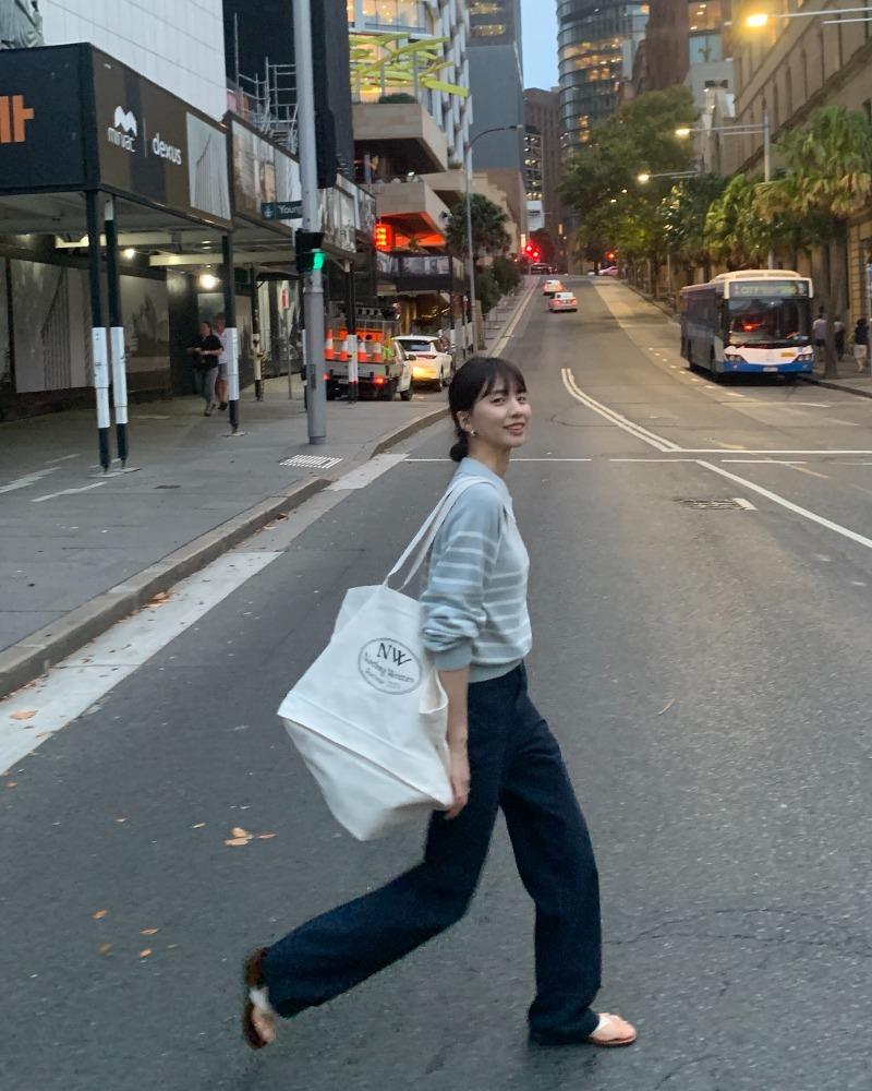 Polo knit(babyblue,white)