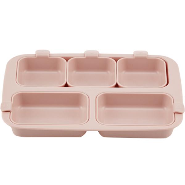 네스틱 원플레이트 유아식판, 핑크, 플레이트 +볼 5p