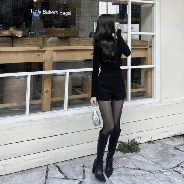 문의폭주 a라인 모직반바지 하이웨스트 겨울반바지 숏팬츠