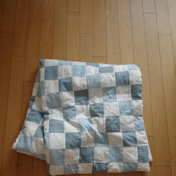 [3.13 8pm open]Skyblue patchwork comforter
