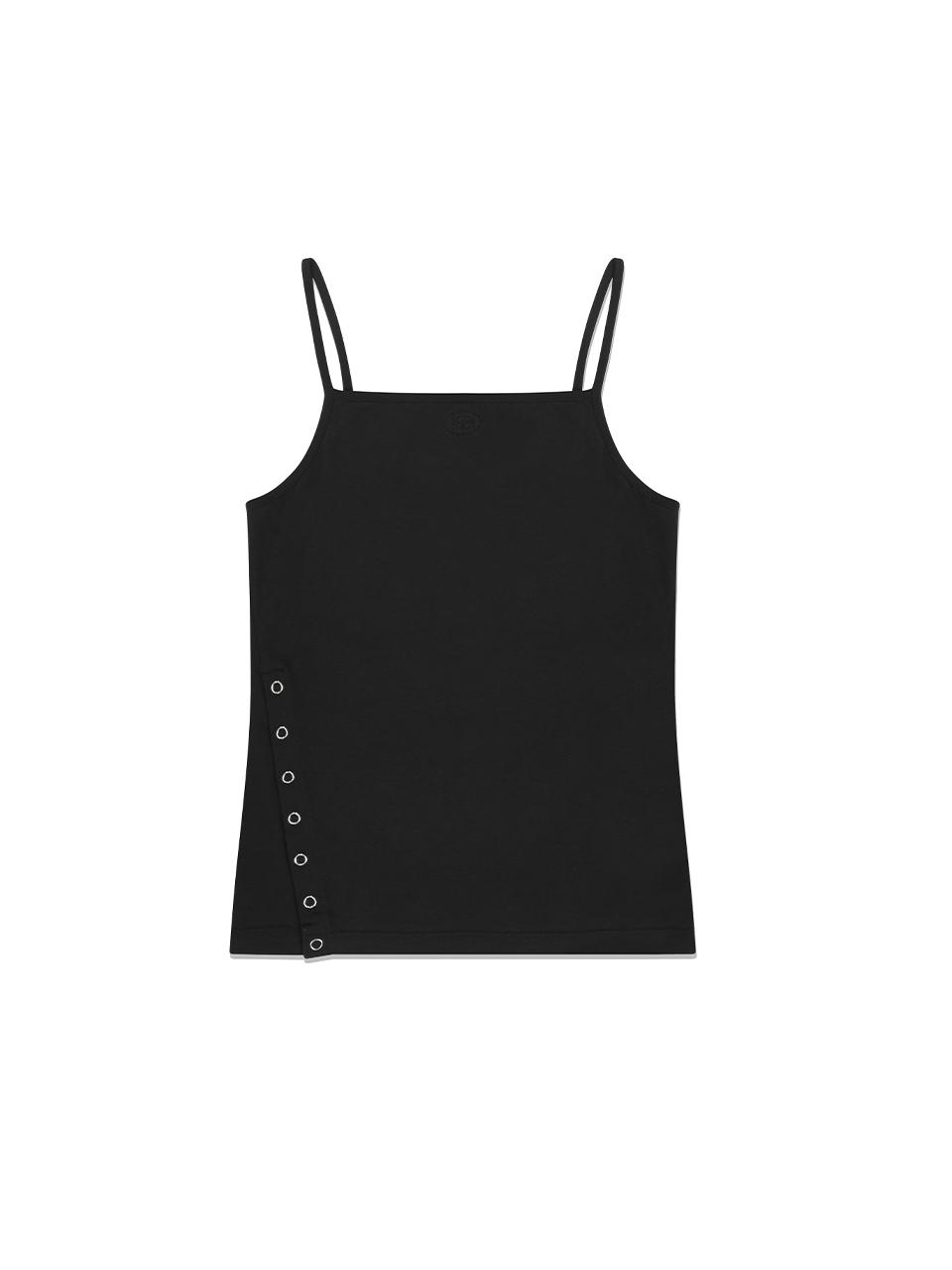 Snap Slit Tank Top Black