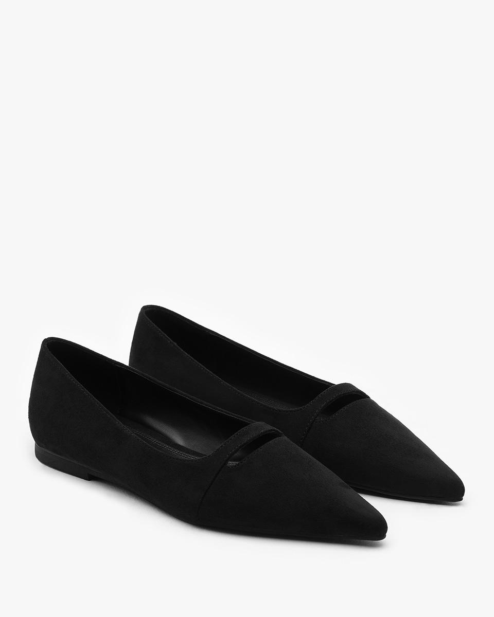 MIA Suede Hole Flats_Black