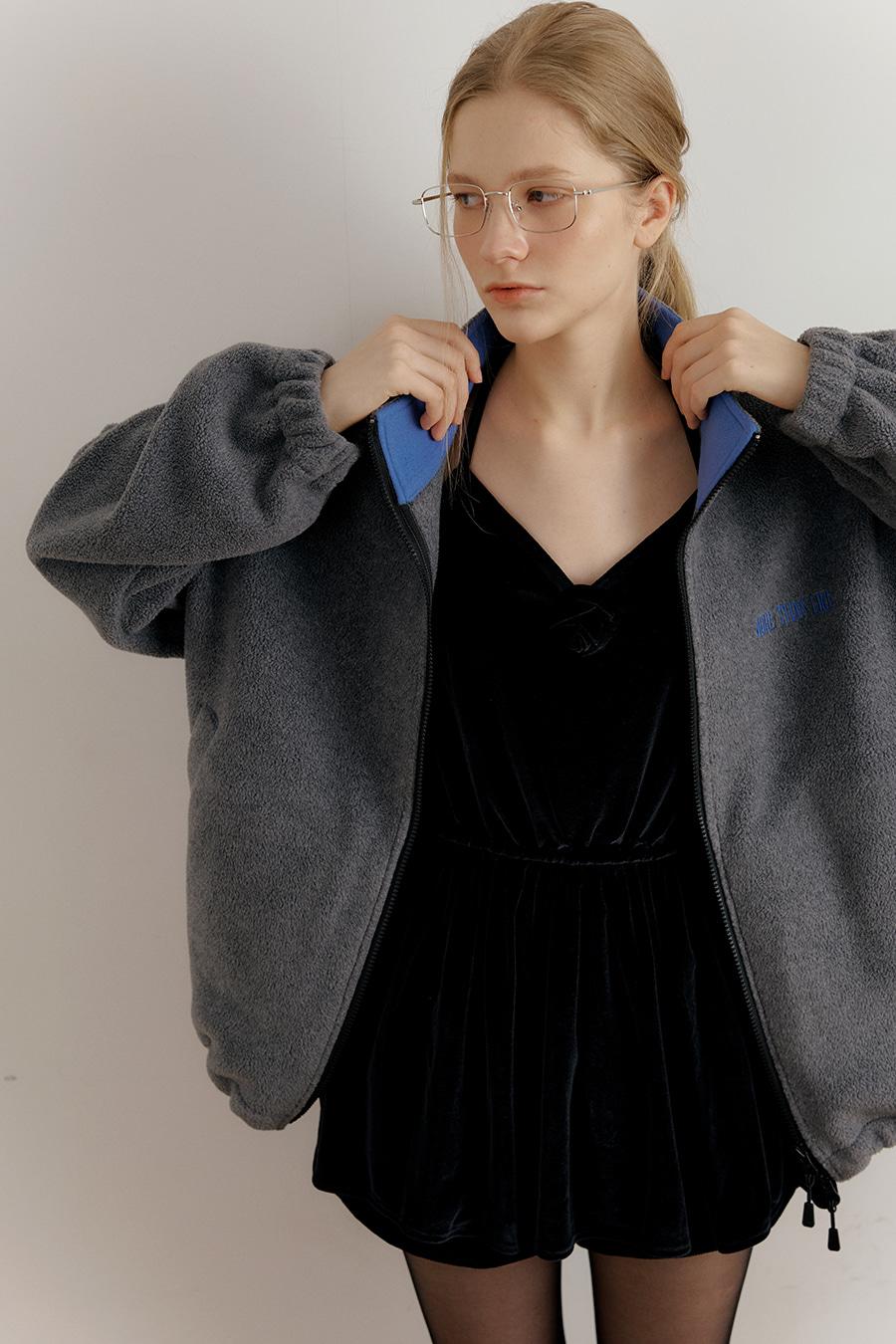 LOGO FLEECE JUMPER - CHARCOAL