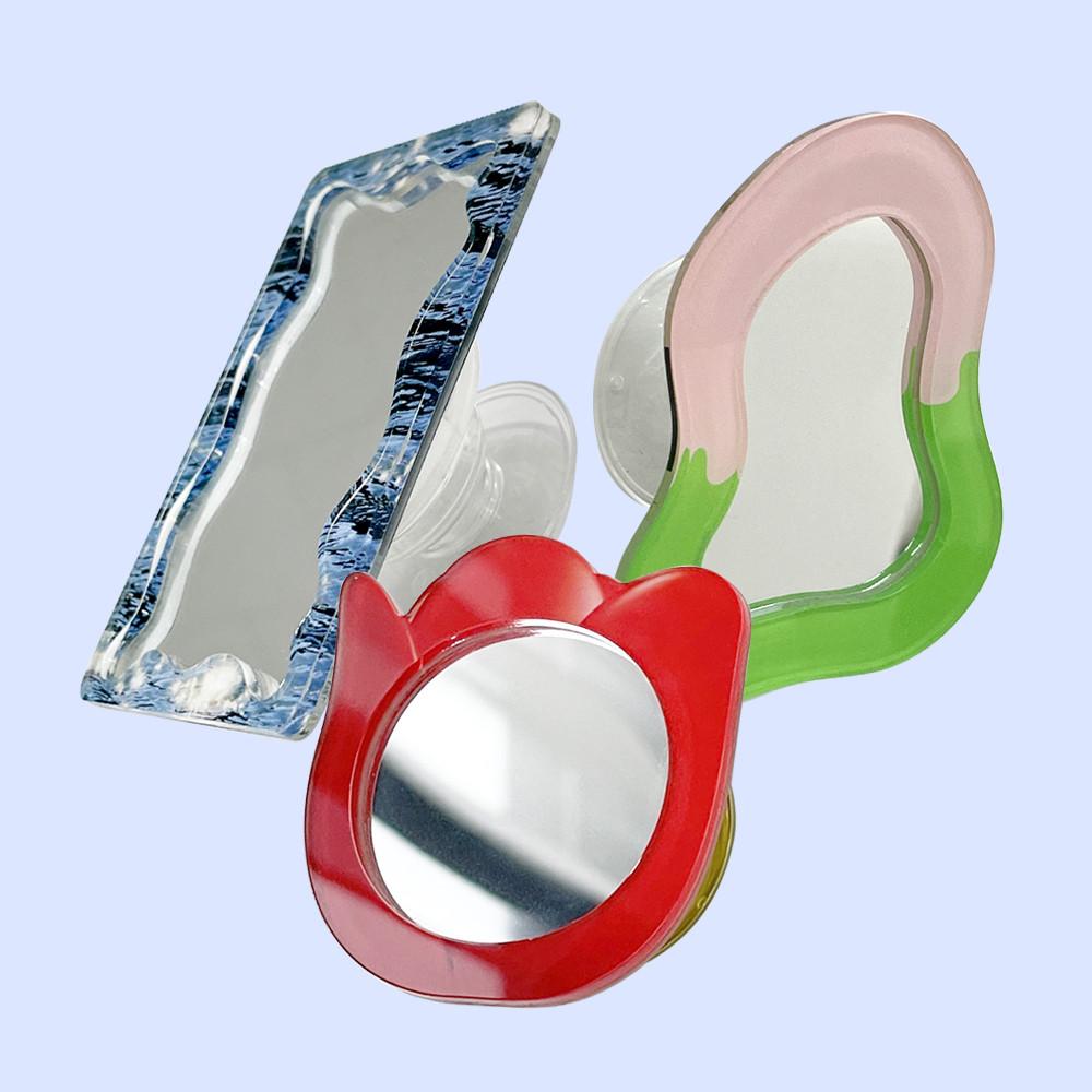 자유 모양 아크릴 거울톡 투명 바디 스마트톡 홀더 디자인 유 당일 주문 제작 1-99개