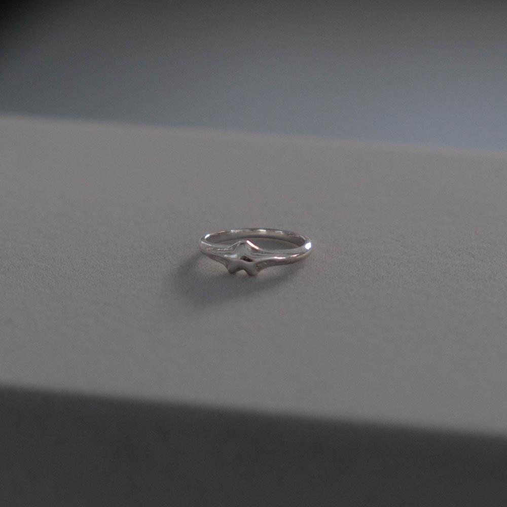 dwarf star ring by Aube 바이오브 실버 레이어드 별 반지