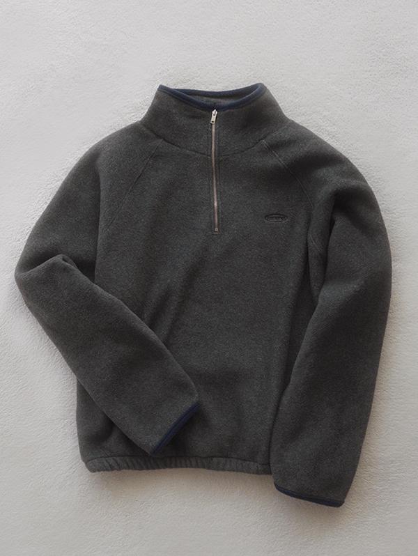 슬로우앤드 [오픈 10%할인] #SLOWMADE. Memories 자수배색 플리스 반집업 - 3 color