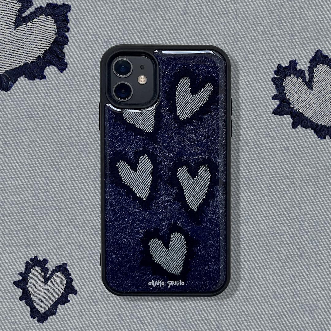 Heart Denim Phone case (에폭시 범퍼)