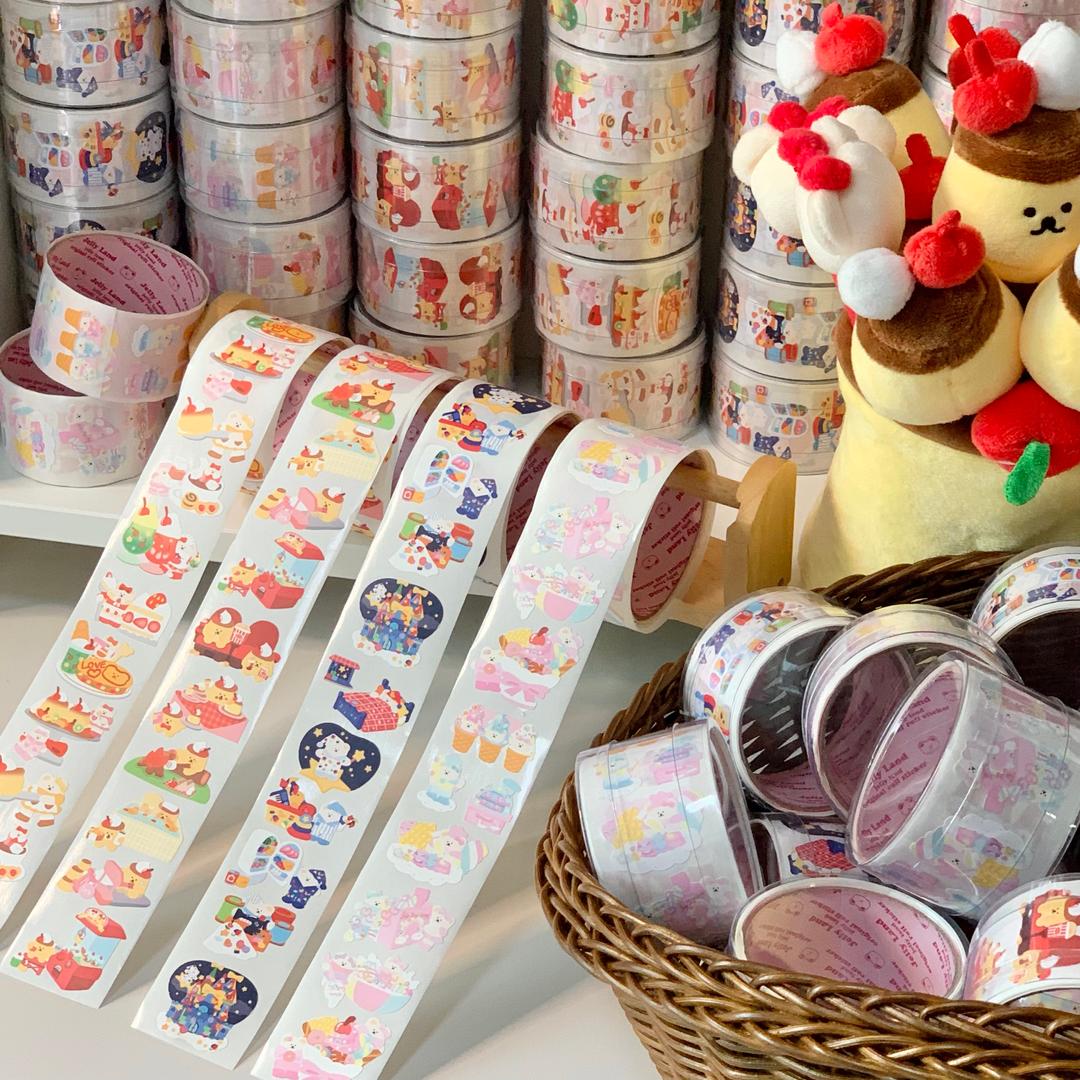 마카롱 롤스티커 4종