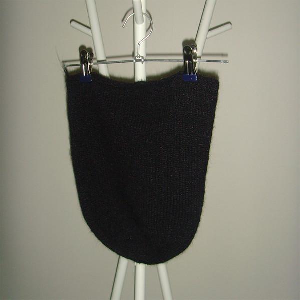 Vintage Knit Long Beanie (Black)