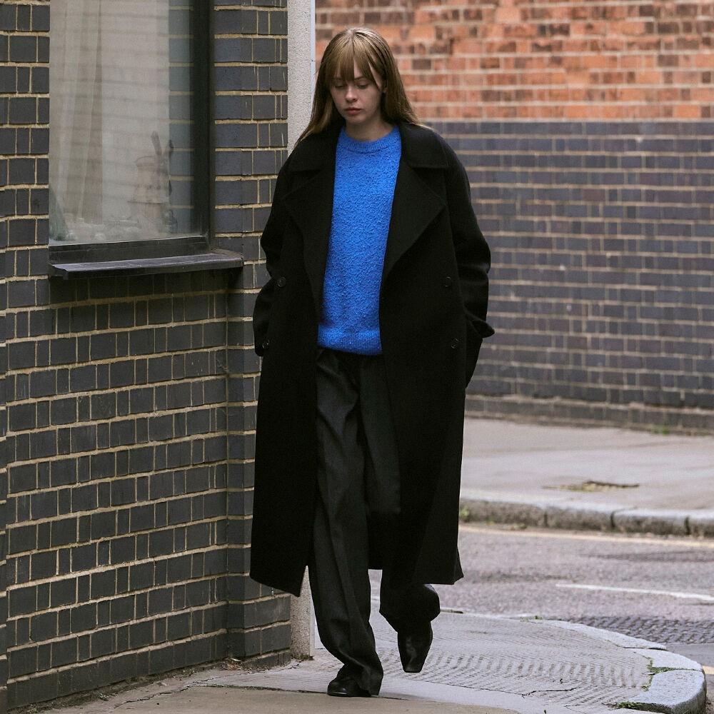 핸드메이드 더블 코트 Handmade Wool-Cashmere Double Coat - Black