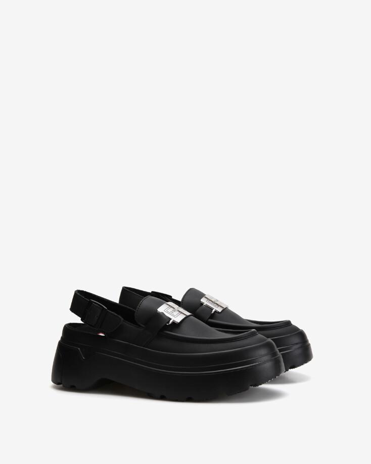 [WOMEN] 리파인드 플랫폼 메탈 힐 스트랩 로퍼 - 블랙 WFF3102LEABLK