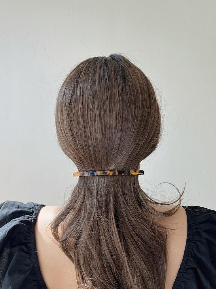 프랑스핀 롱 12cm 전체묶음 빼빼로 심플 자동 머리핀 (20컬러)