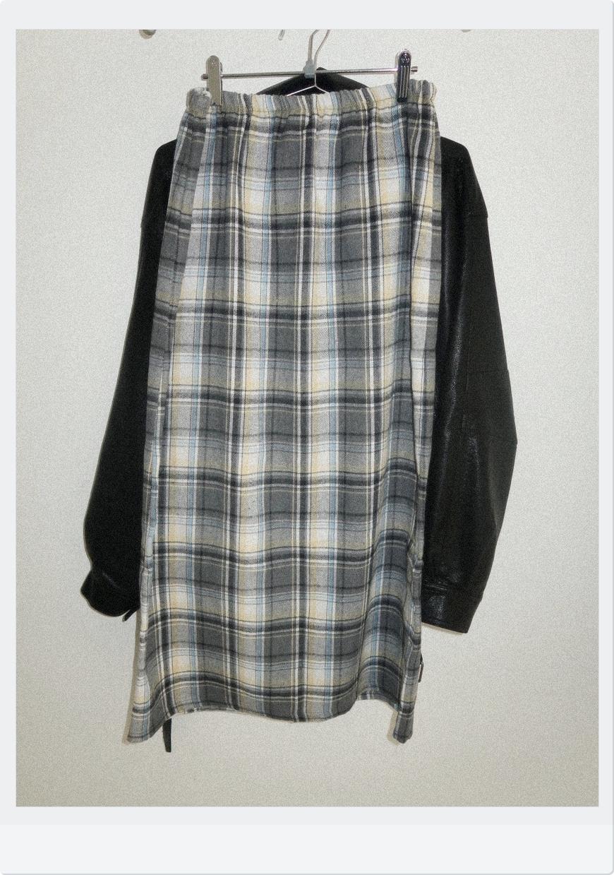 TABLE-CHECK SKIRT - YELLOW