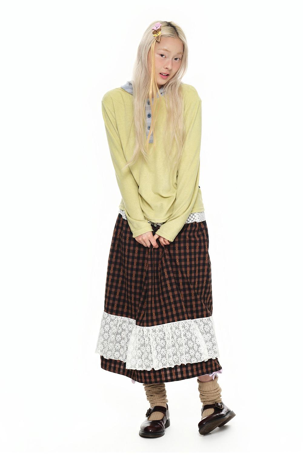 Hooded Henley Tee _lime [예약 배송 10월 22일]