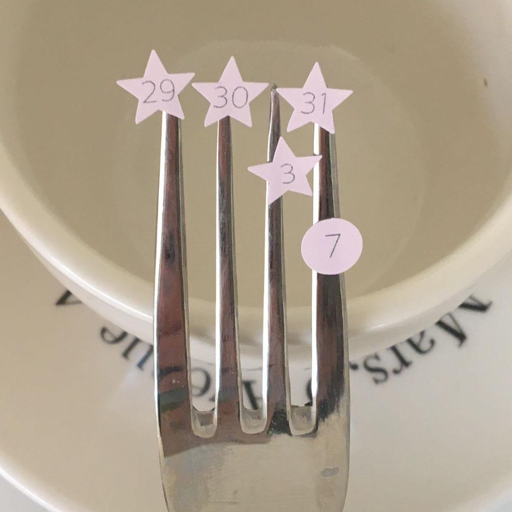 star numbering sticker