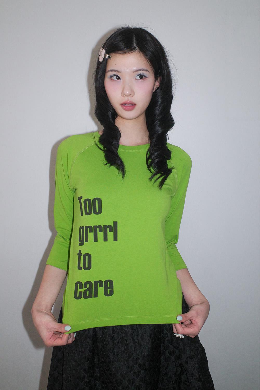 Too Grrrl To Care Long sleeve_Green