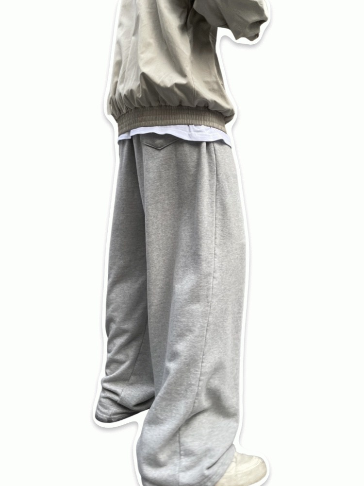 리얼 와이드 헤비 스웻 팬츠 (3 color)