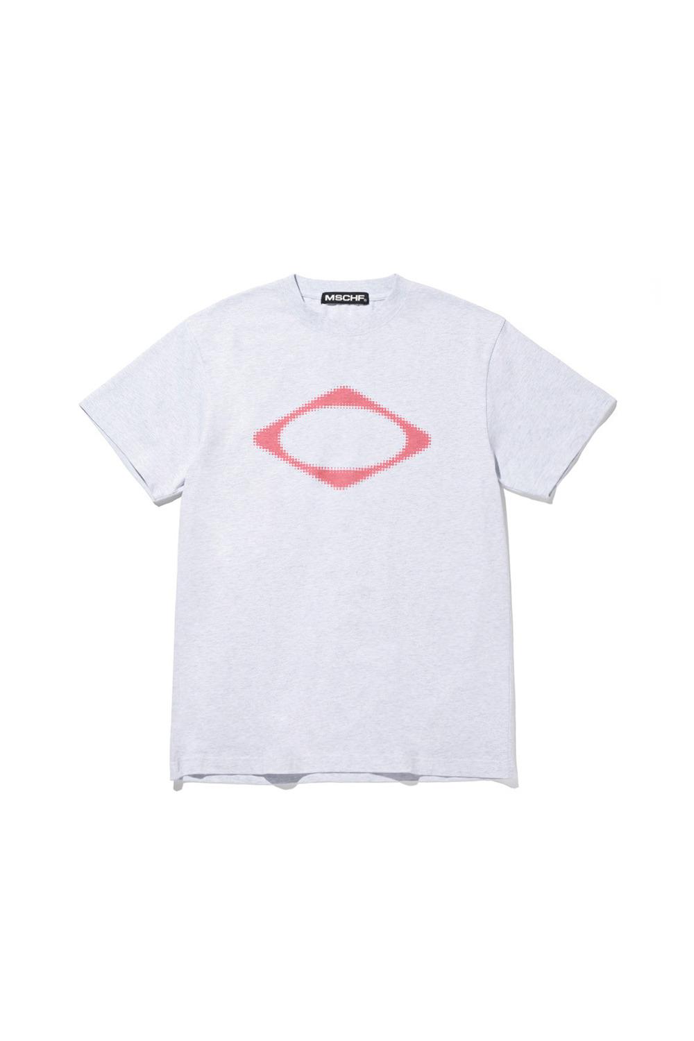 RHOMBUS BLUR T-SHIRTS BASIC_MELANGE GREY