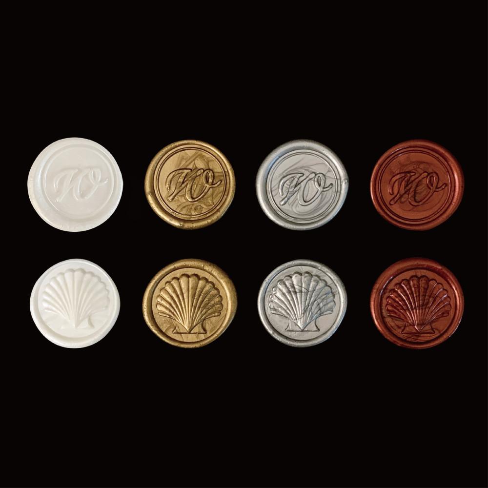 [웨딩W/조개] 실링왁스 스티커 5개 청첩장스티커 초대장 초청장 프린티드위트 답례품스티커 printedwit