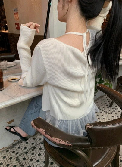 앙투 홀터 나시 가디건 세트 3color