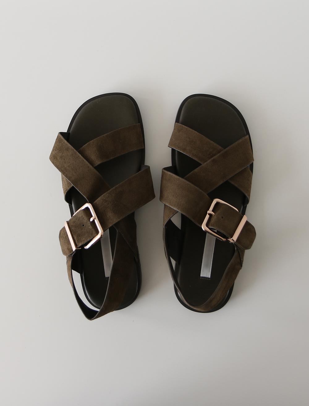 버닝 스웨이드 크로스 샌들 (2c)