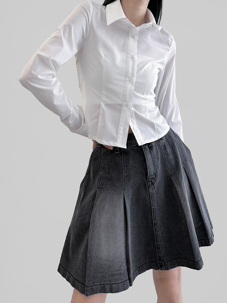 어썸 슬림 셔츠 (2color)