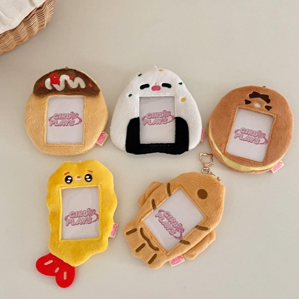 6 TYPE 일식 타코야끼 주먹밥 새우튀김 붕어빵 봉제 포카홀더 포카집 콜렉트북 키링