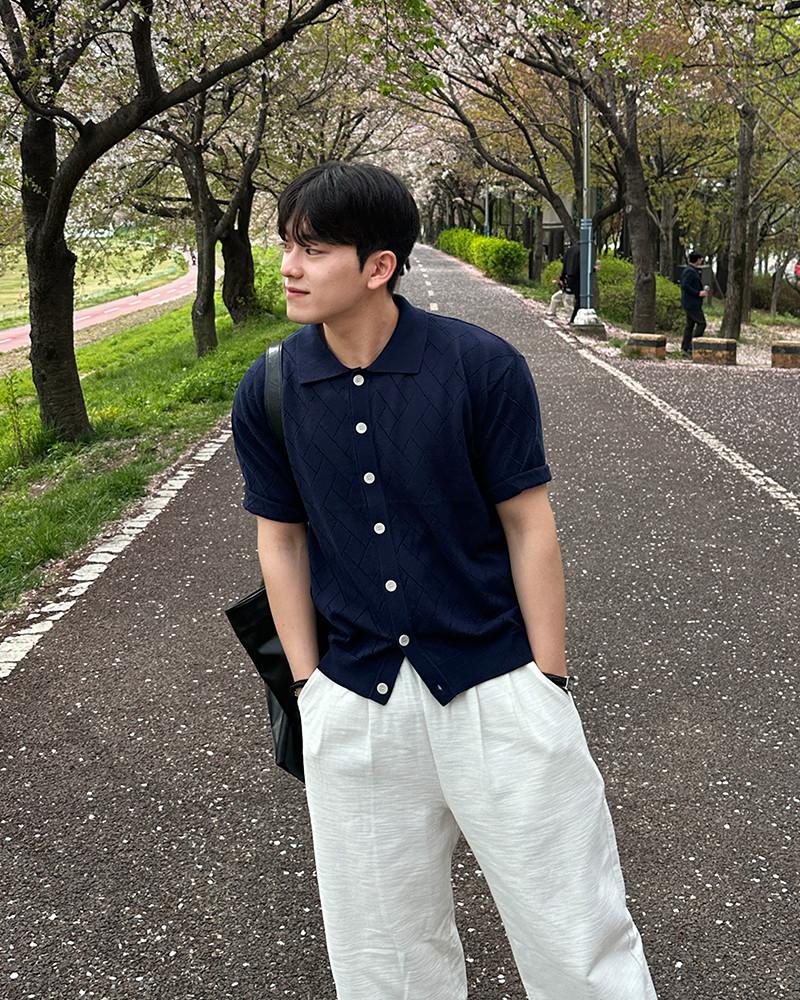 트위스트 반팔 가디건