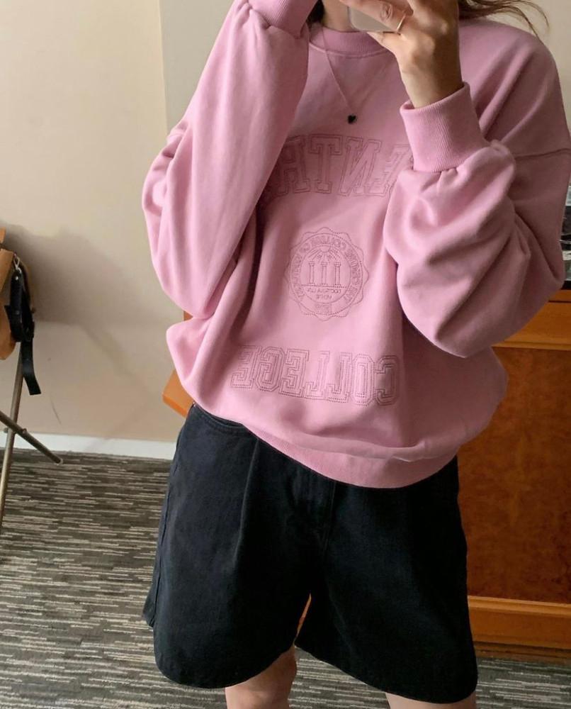 컬리 맨투맨 티셔츠