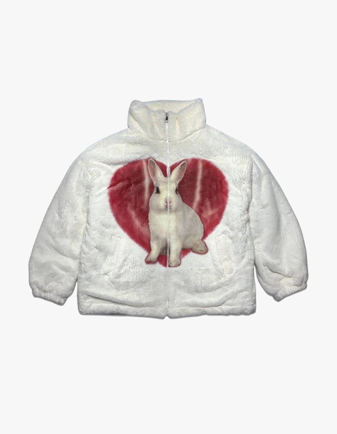 Rabbit Heart Fur Jacket Ver.2 - Ivory