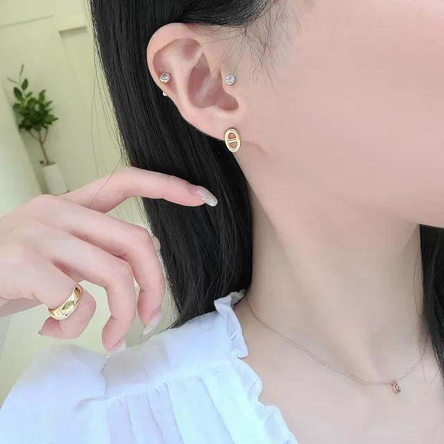 (silver92.5) 에르 미니 볼드 샹달 귀걸이