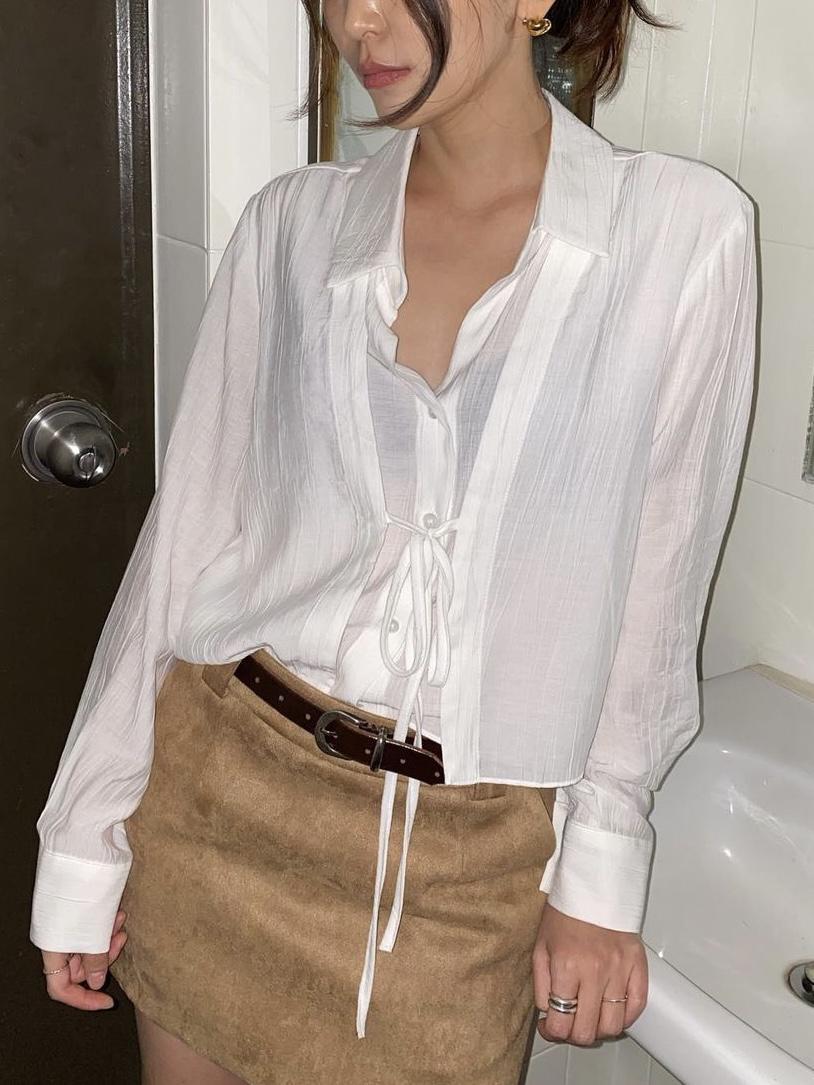 [COTT] 새러데이 크롭 블라우스 (2color)