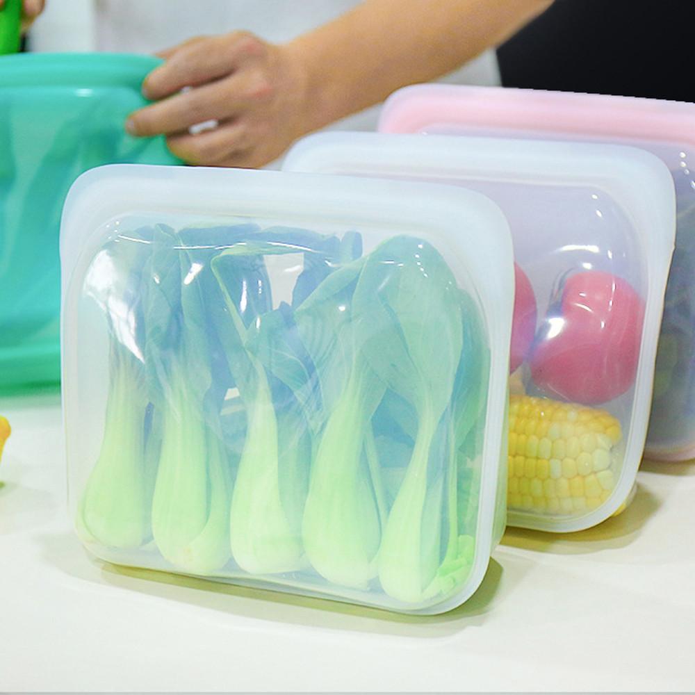 스탠딩 실리콘 지퍼백 지퍼팩 대형 특대형 슬라이드 PVC 1800ml 냉장고정리 : 그리디 너드