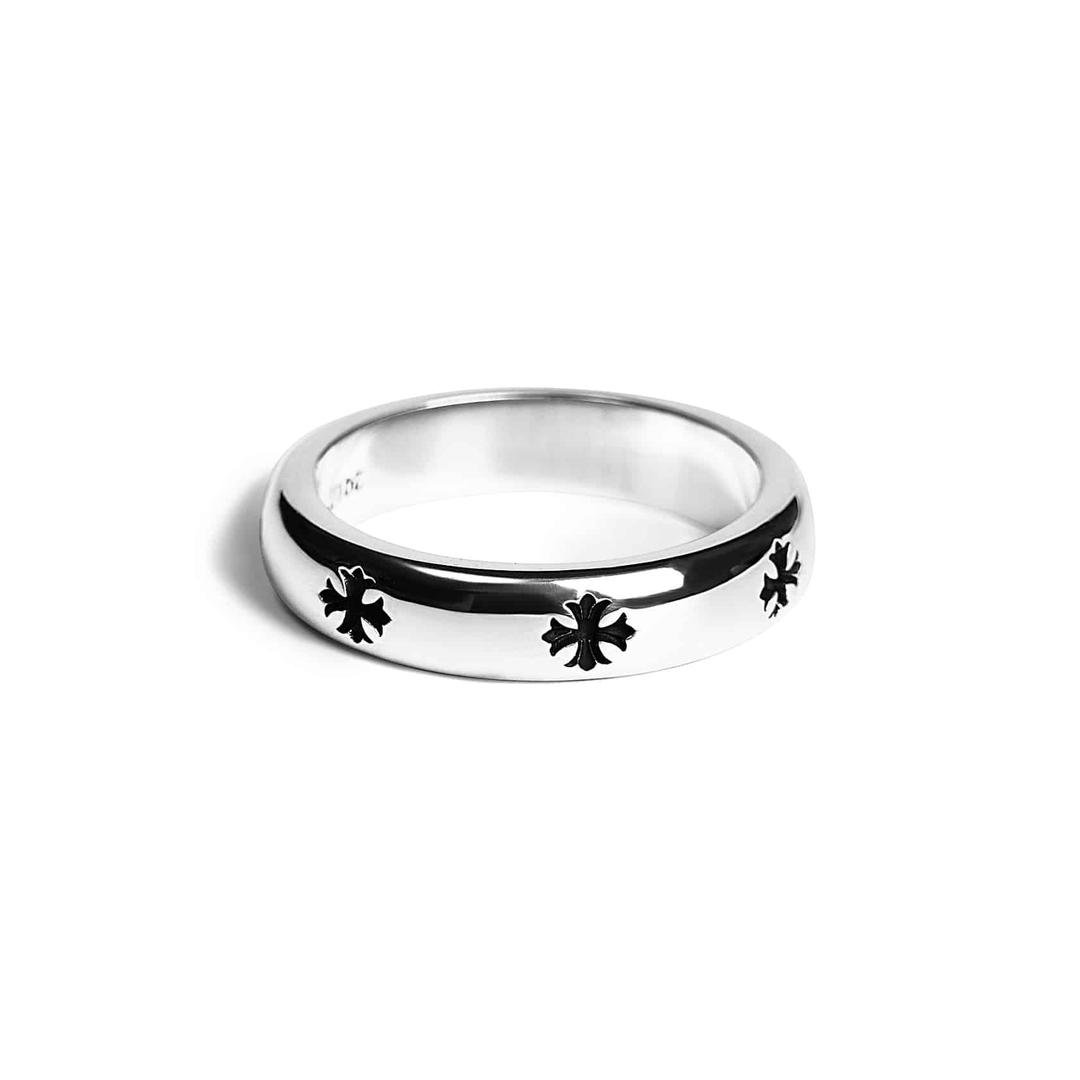 Chrome Hearts Plus Band Ring Silver Jewelry - Chrome World JP