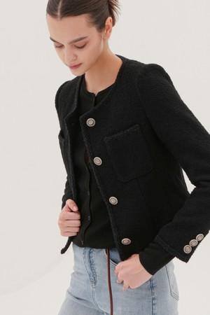 Alpaca Tweed Jacket _Black