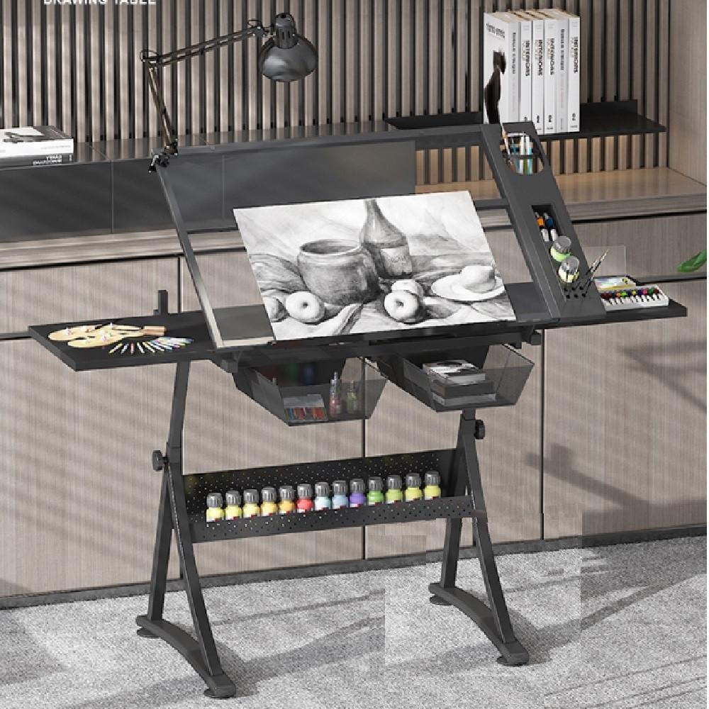 기계설계용 제도판 미대 책상 드로잉 테이블 제도 데스크 설계 이젤 건축가 유리상판