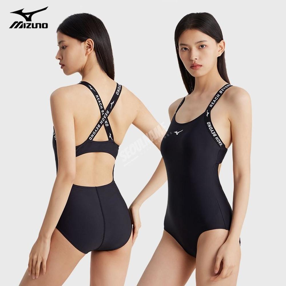 미즈노 여자 수영복 크로스 로고 나시 원피스 수영장 강습용 여성 실내수영복 체형커버