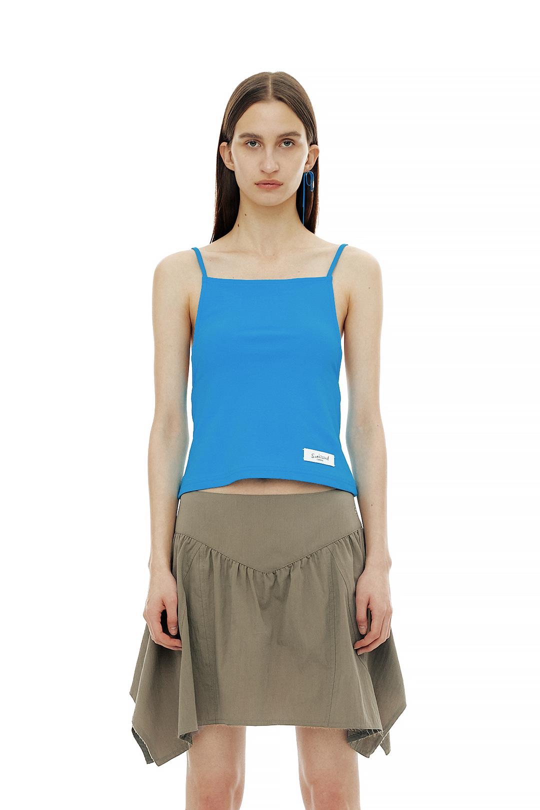 OPEN BACK STRING SLEEVELESS / BLUE